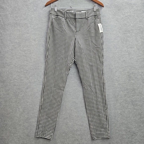 Old Navy Pants - Old Navy Women Pants 4 PETITE Black Houndstooth Dress Pants‎ High-Rise Pixie